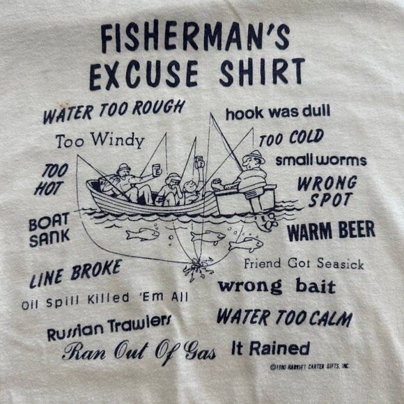 Vintage Fisherman’s Excuse Shirt Size Extra Large XL - Picture 3 of 6